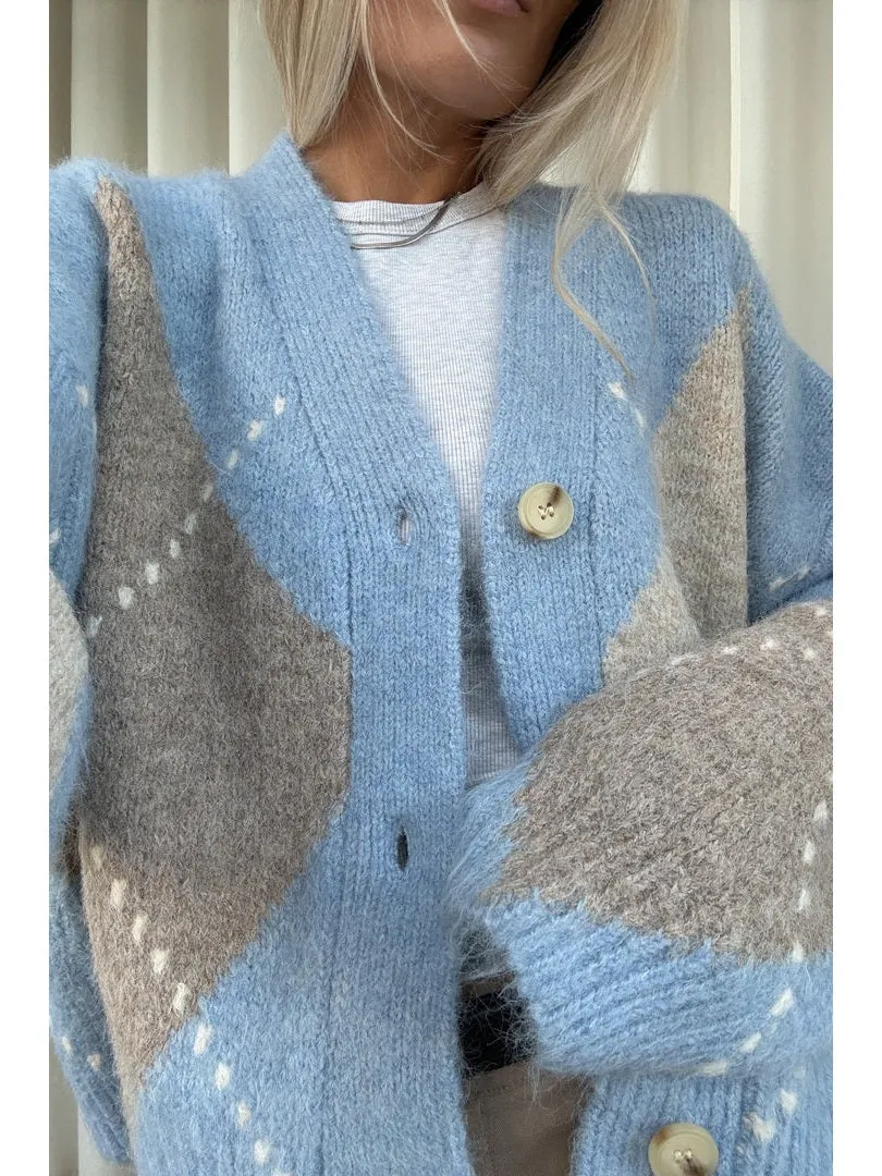 Laiana knit cardigan - sky blue mix sold by Brando product image thumbnail 3