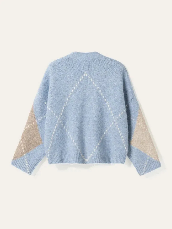 Laiana knit cardigan - sky blue mix sold by Brando product image thumbnail 2