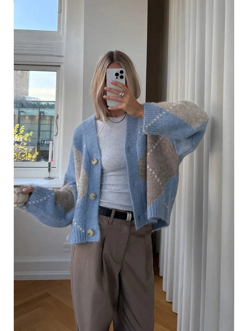 Laiana knit cardigan - sky blue mix sold by Brando product image thumbnail 4