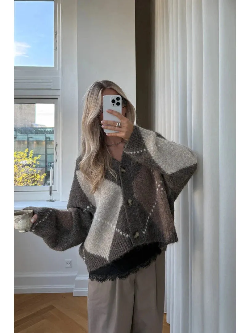 Laiana knit cardigan - ash brown mix sold by Brando product image thumbnail 5