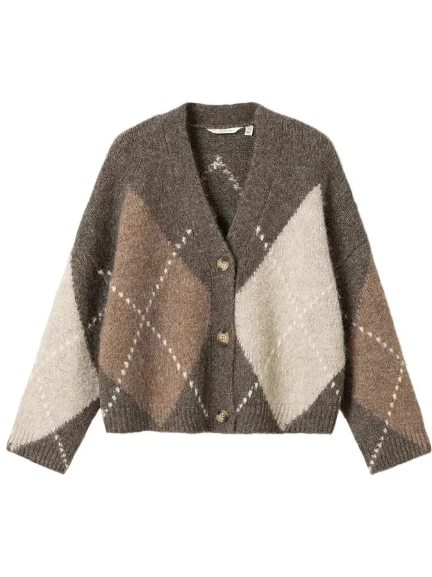 Laiana knit cardigan - ash brown mix sold by Brando