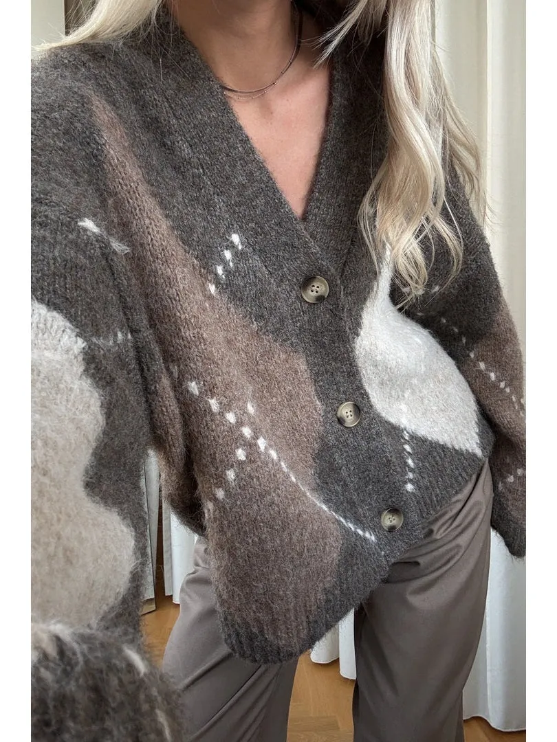 Laiana knit cardigan - ash brown mix sold by Brando product image thumbnail 4