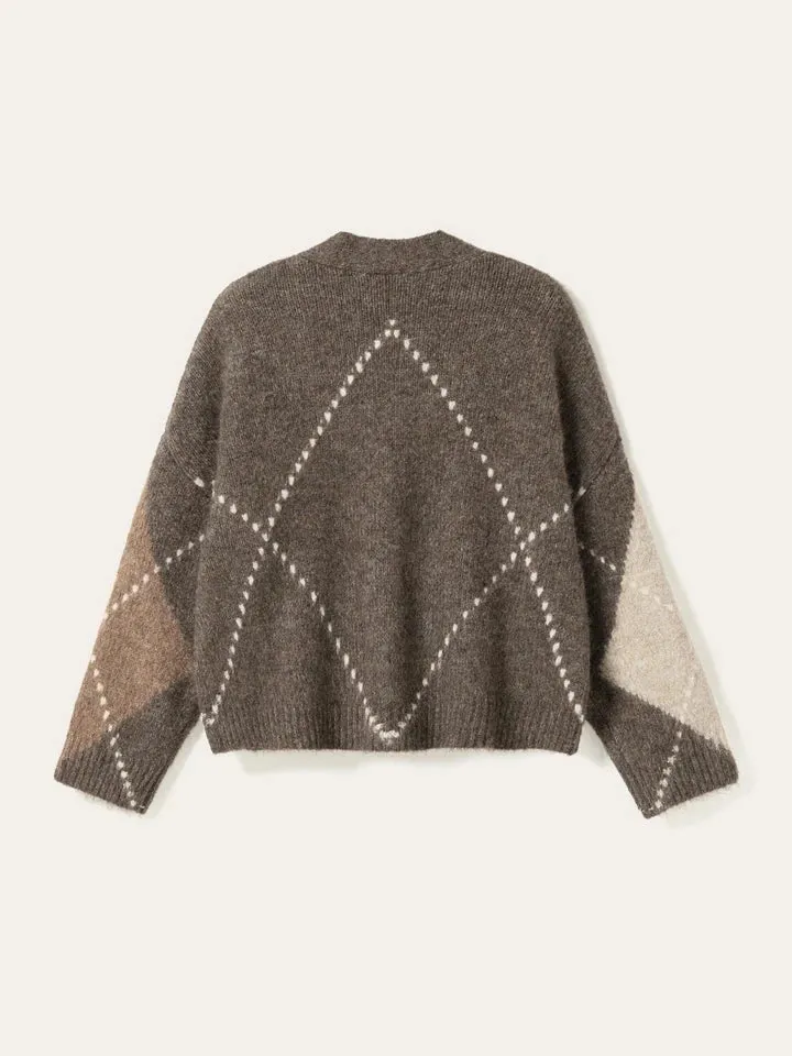 Laiana knit cardigan - ash brown mix sold by Brando product image thumbnail 2