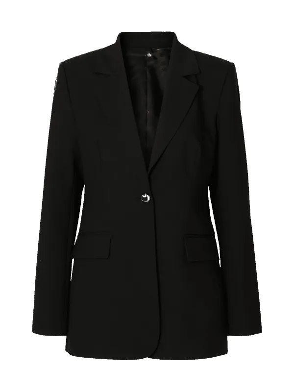 Fitted aila blazer - black made by Selected