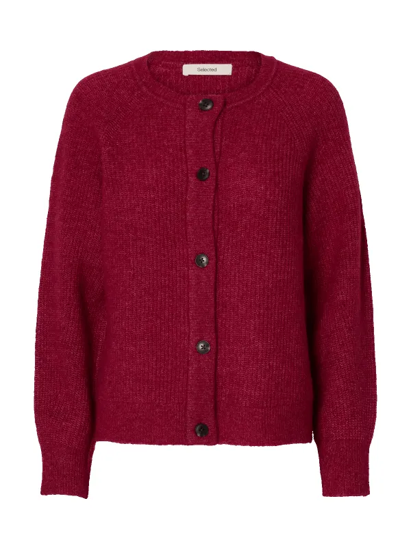 Lulu knit short cardigan - anemone sold by Brando