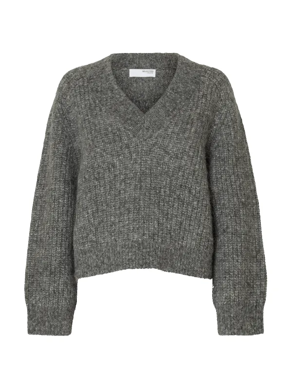 Anjuli knit genser- medium grey melange sold by Brando