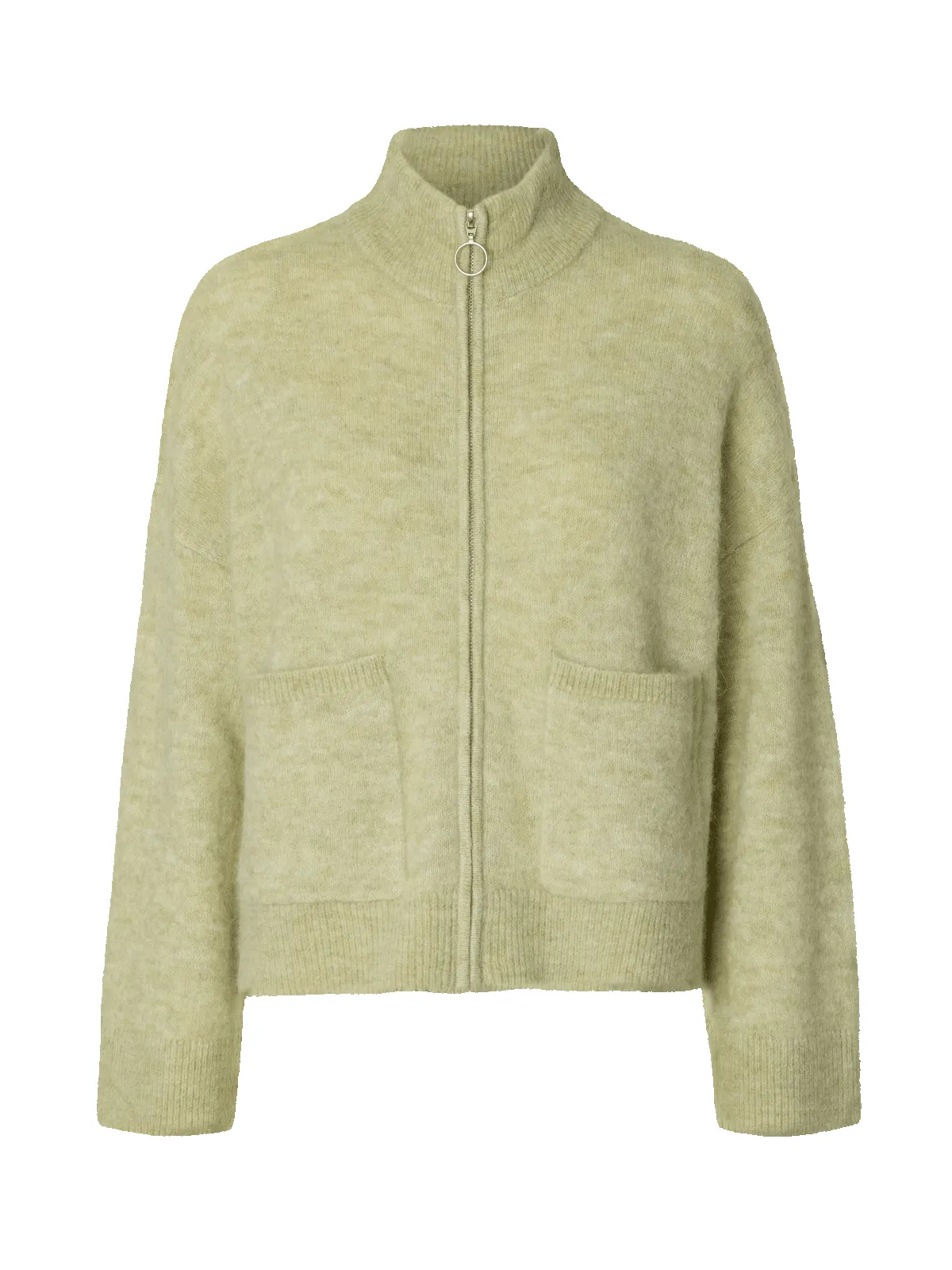Sia knit zipper cardigan - lint sold by Brando