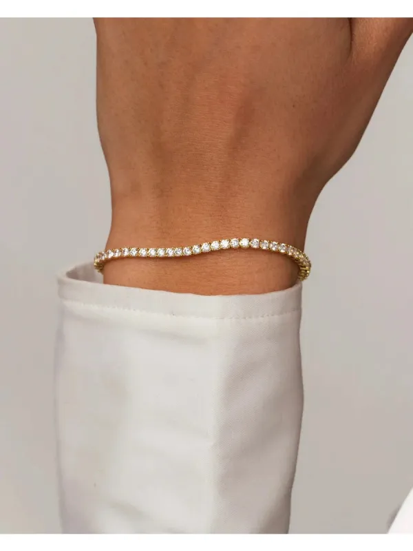 Tennis bracelet - gold made by Brando