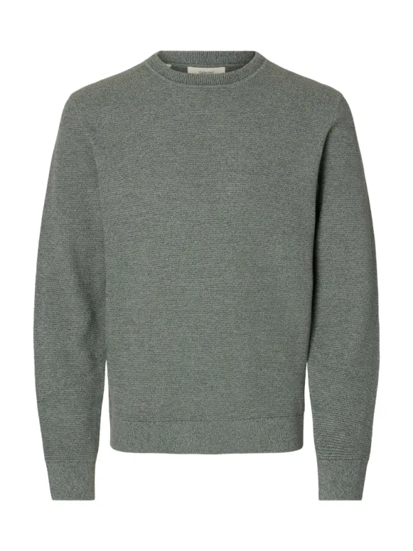 Ross knit crewneck - balsam green sold by Brando
