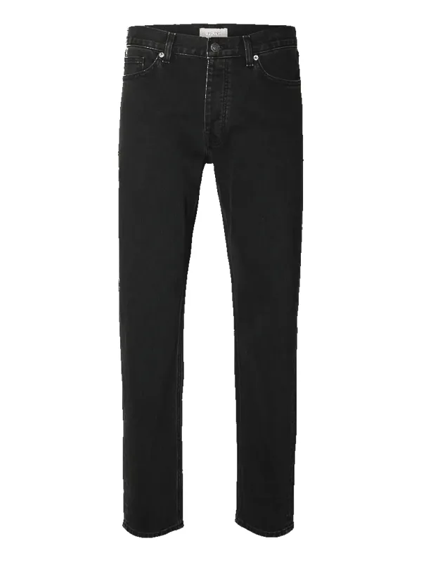 Slim ben kori jeans - black denim made by Selected
