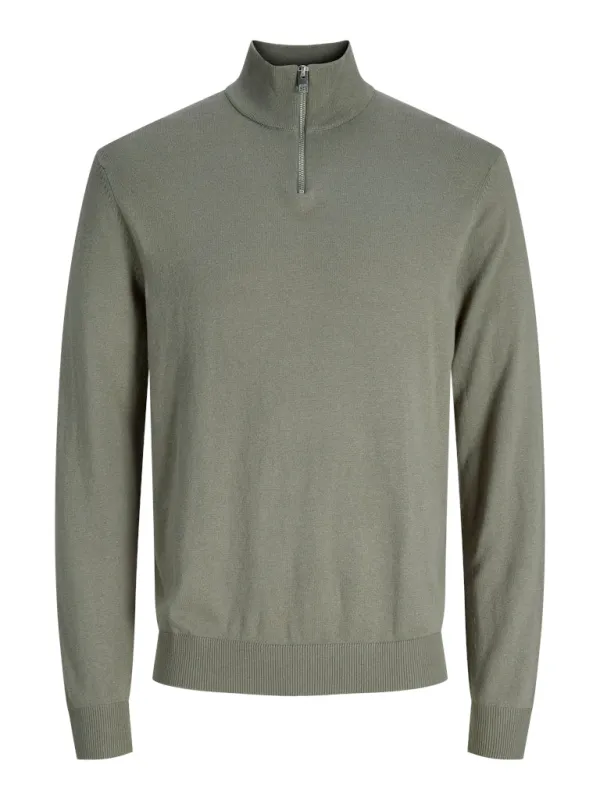 Emil knit half zip genser - VETIVER sold by Brando