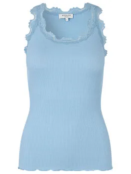 Babette silk lace topp - heaven blue sold by Brando