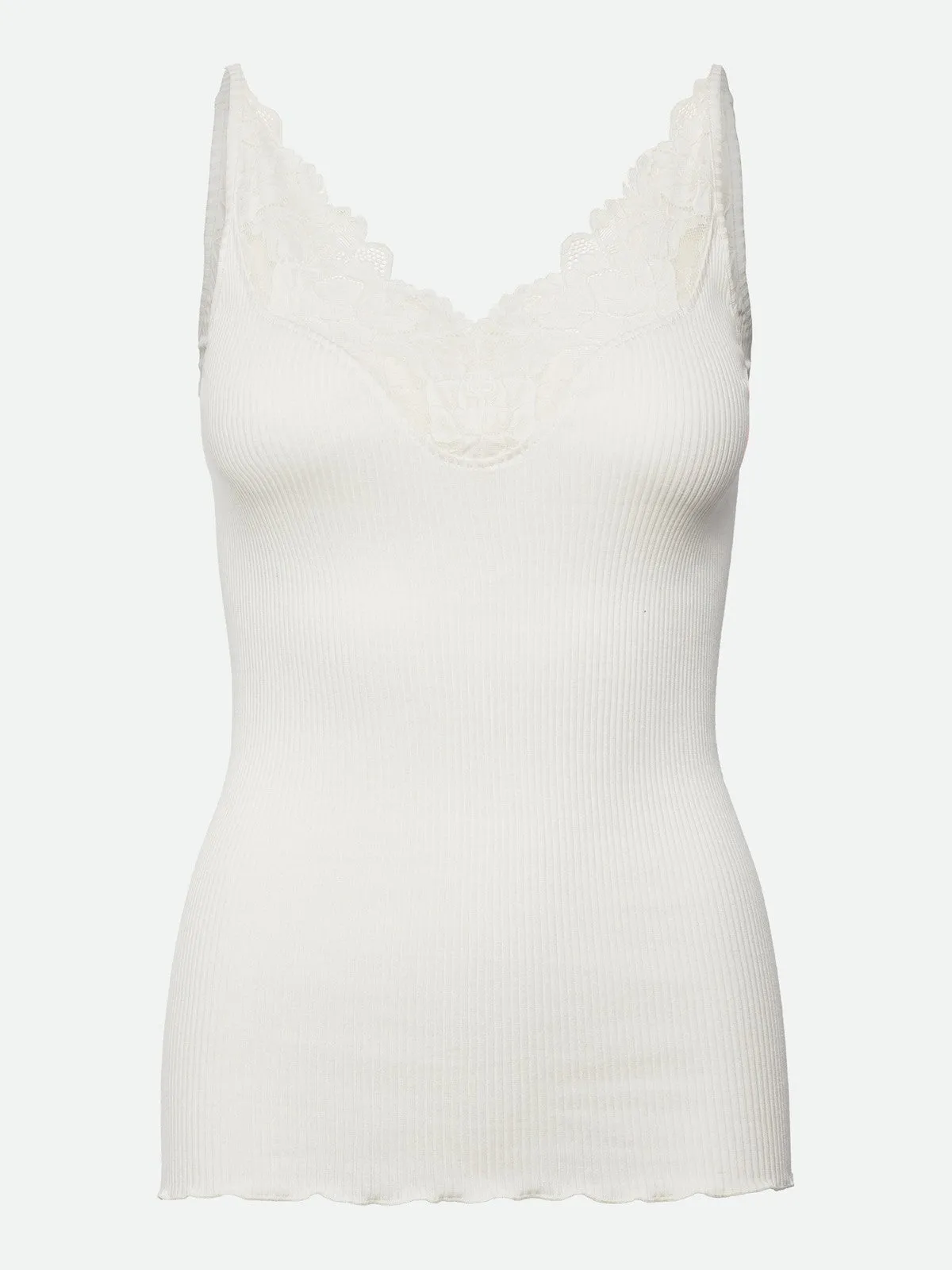 Beatha silk lace topp - ivory sold by Brando