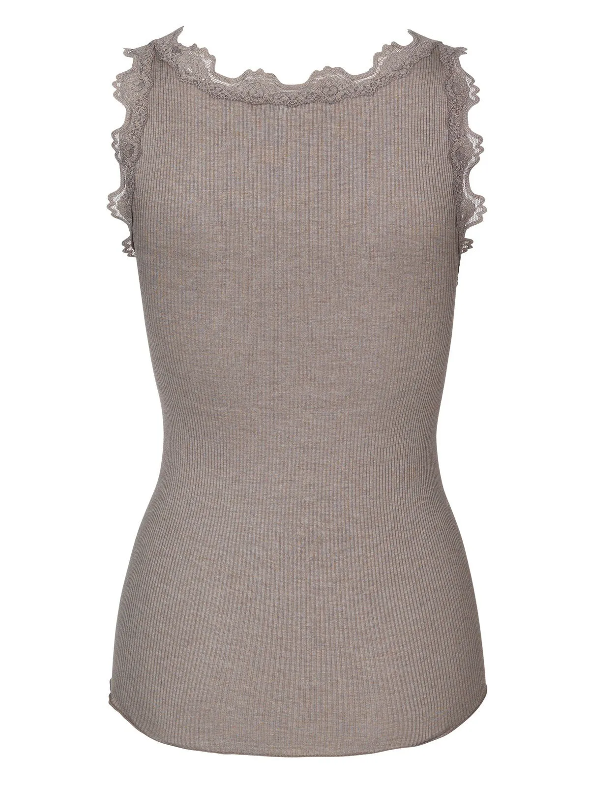 Babette silk lace topp - brown melange sold by Brando product image thumbnail 4