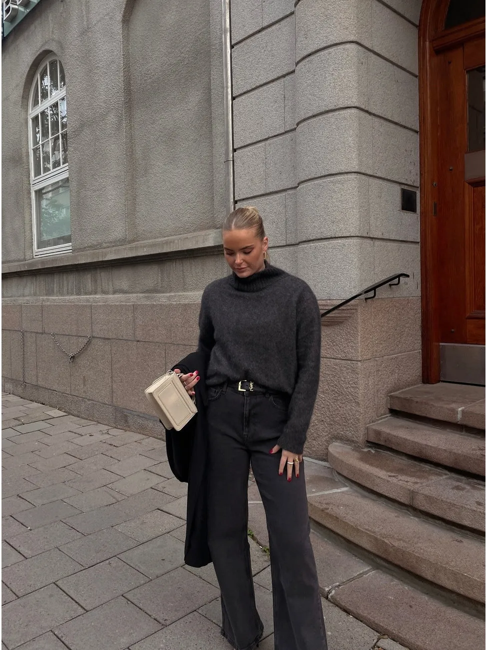 Jade genser - dark grey melange sold by Brando product image thumbnail 2