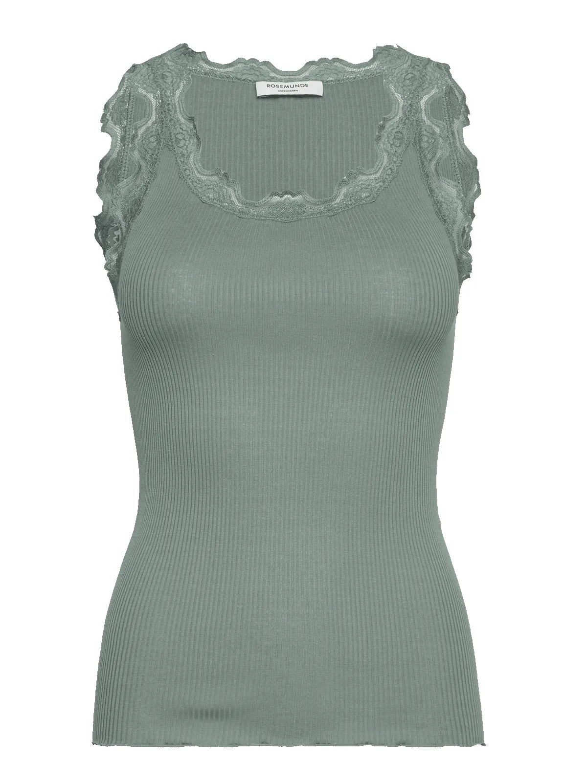 Babette silk lace topp - chinois green sold by Brando