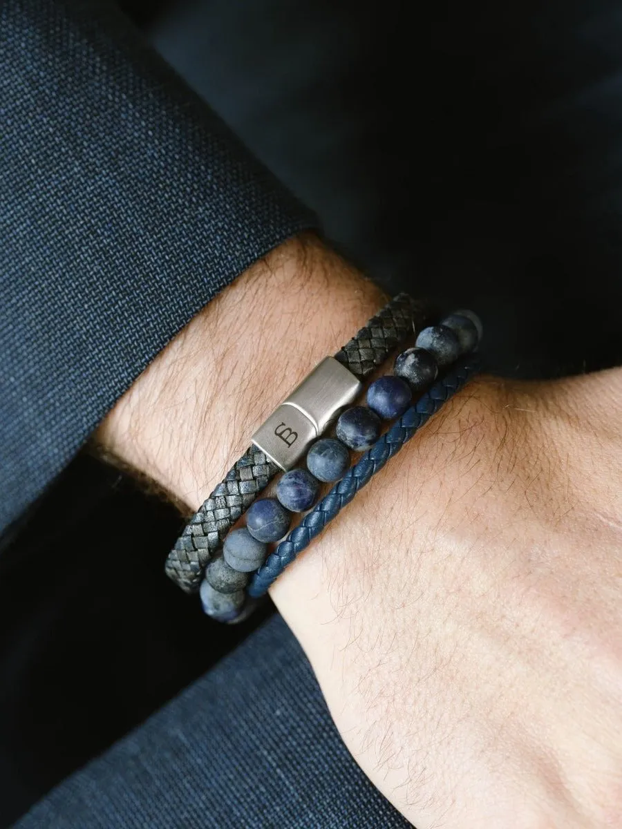 Stones bracelet basic - matt navy sold by Brando product image thumbnail 3