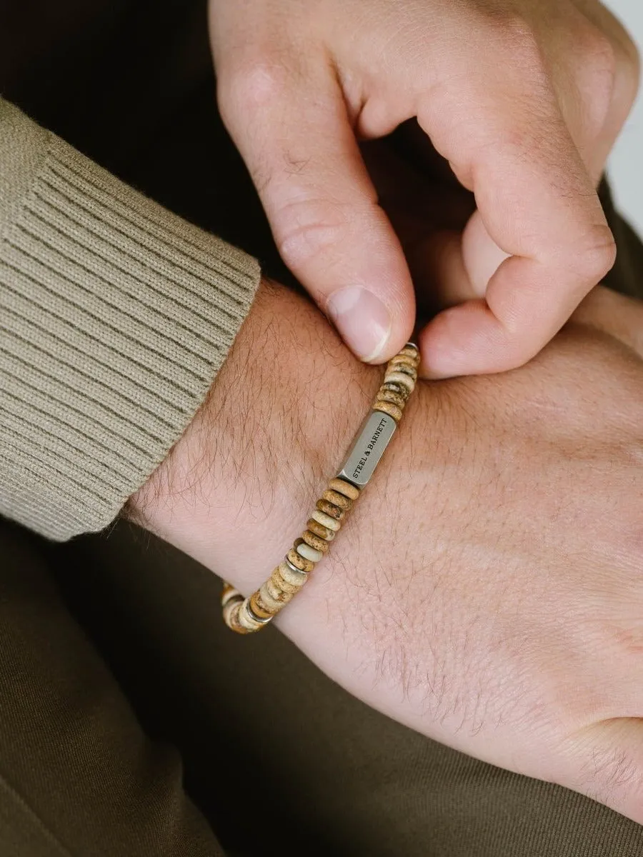 Stones bracelet two tone - matt wood sold by Brando product image thumbnail 2