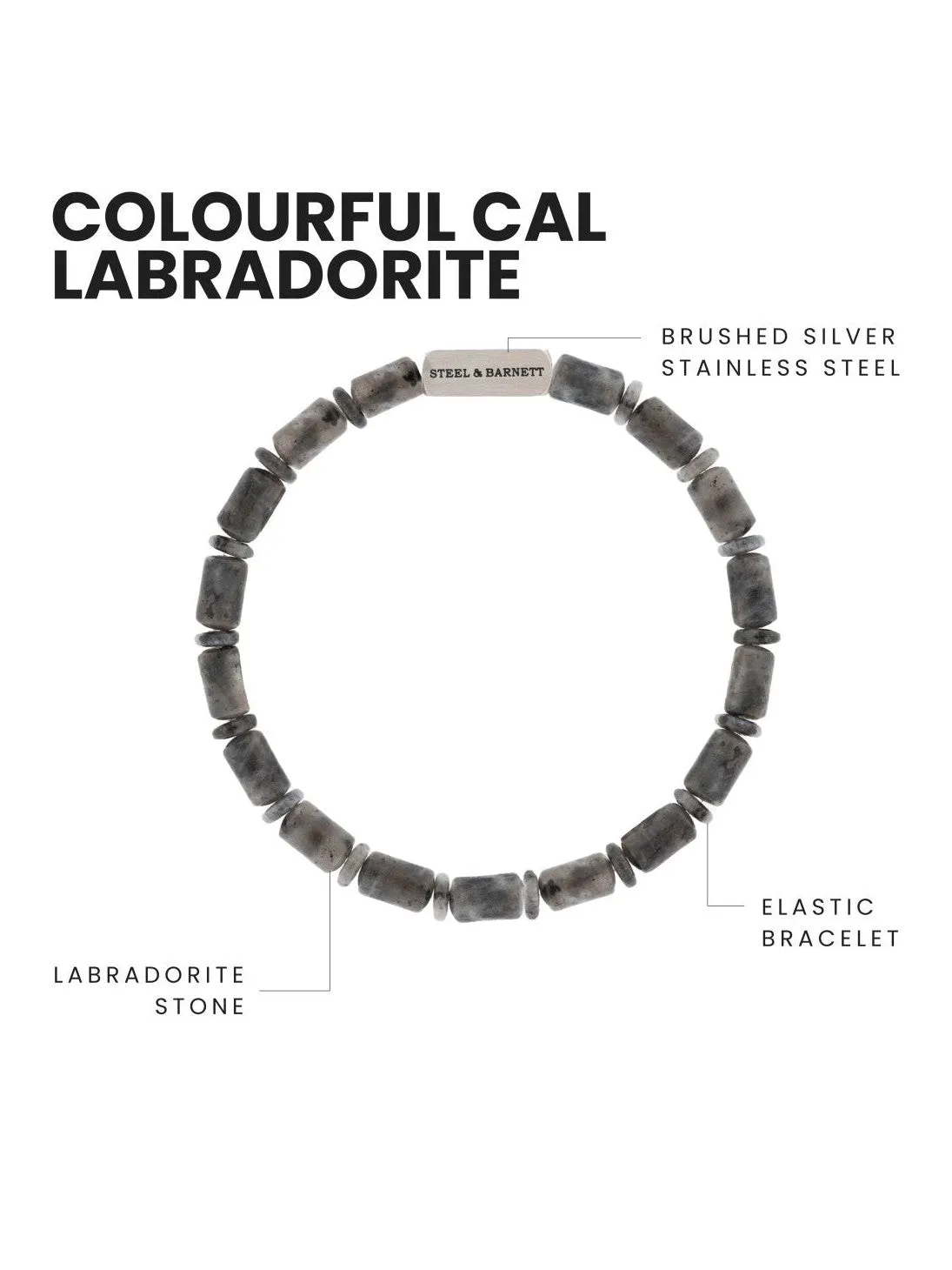 Stones bracelet colourful cal - spectrolite sold by Brando product image thumbnail 4