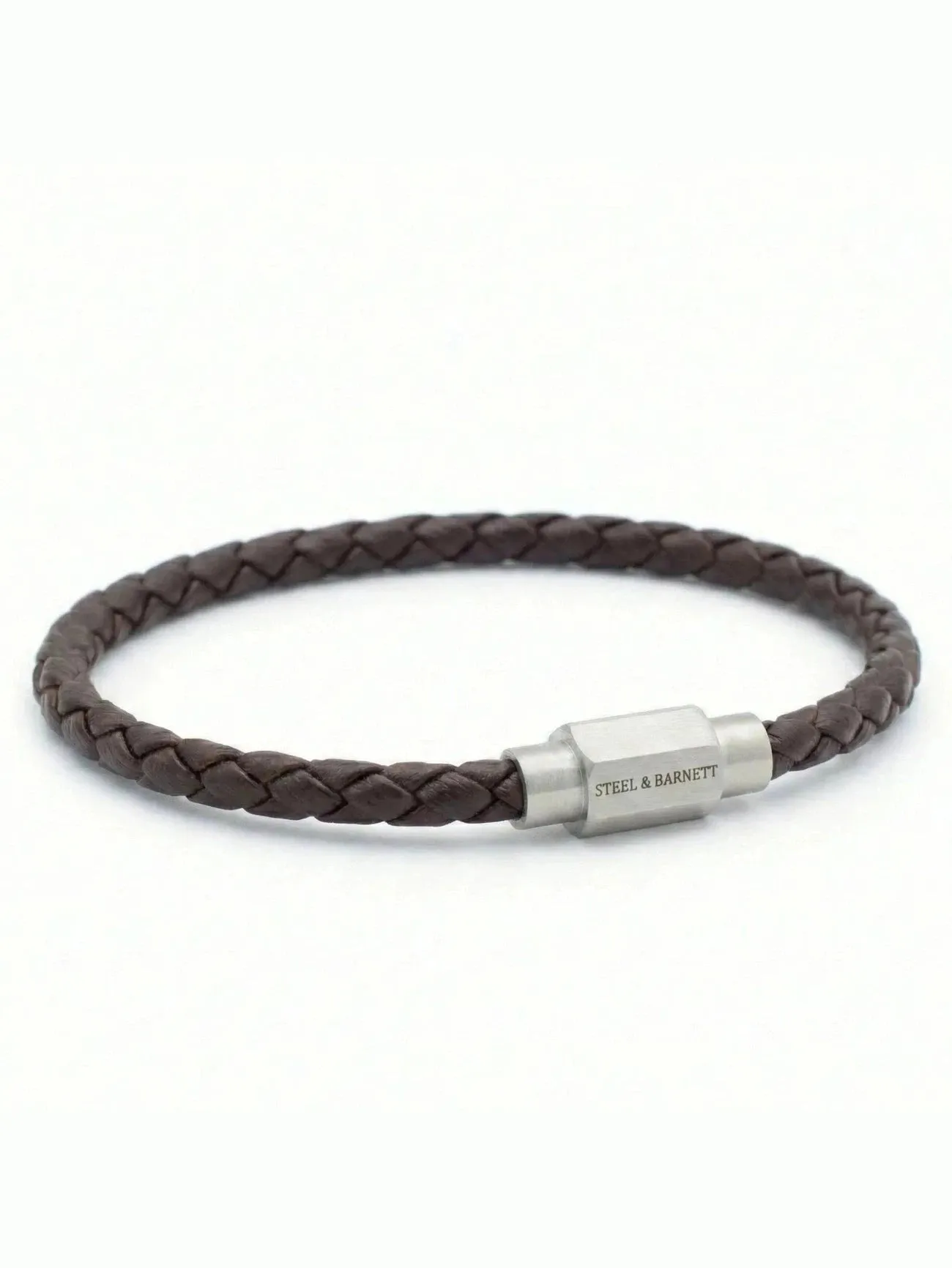 Leather bracelet luke landon - brown/ silver sold by Brando product image thumbnail 4
