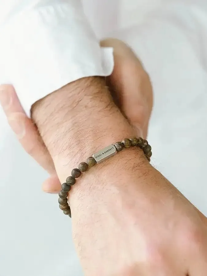 Stones bracelet natural ned - matt bronzite sold by Brando