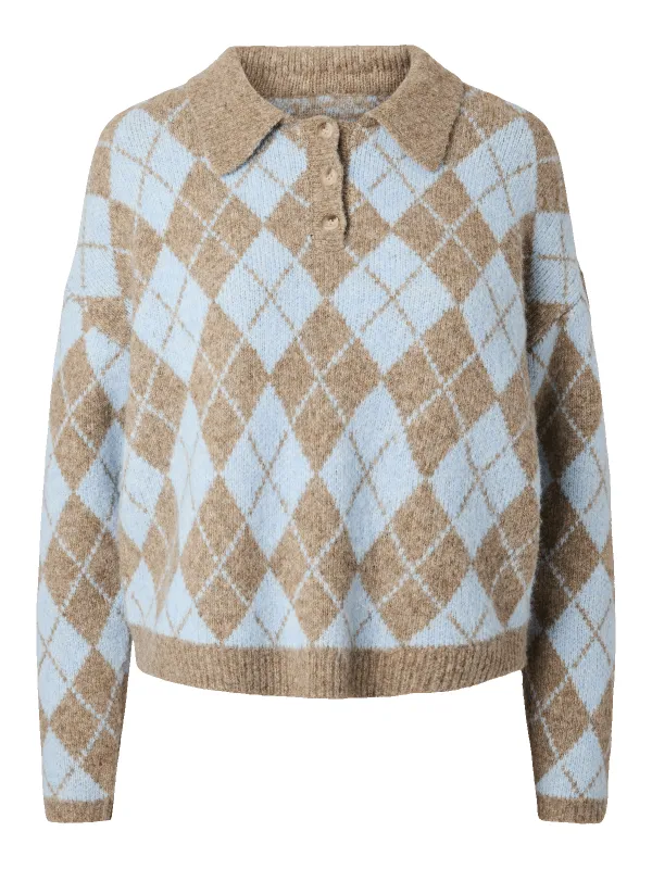 Chelli polo knit genser - fungi sold by Brando