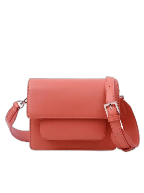 Cayman pocket soft structure veske - blush coral made by HVISK