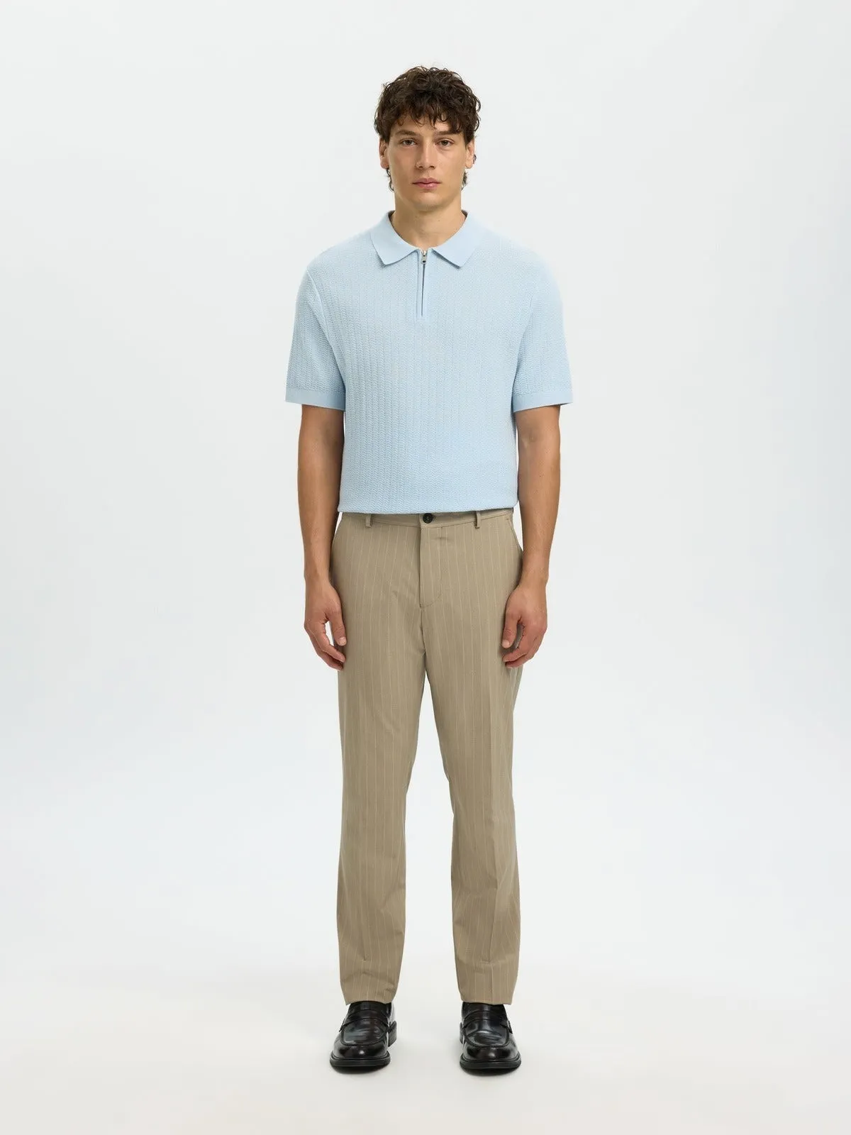 Crane knit structure polo t-skjorte - skyway sold by Brando product image thumbnail 5