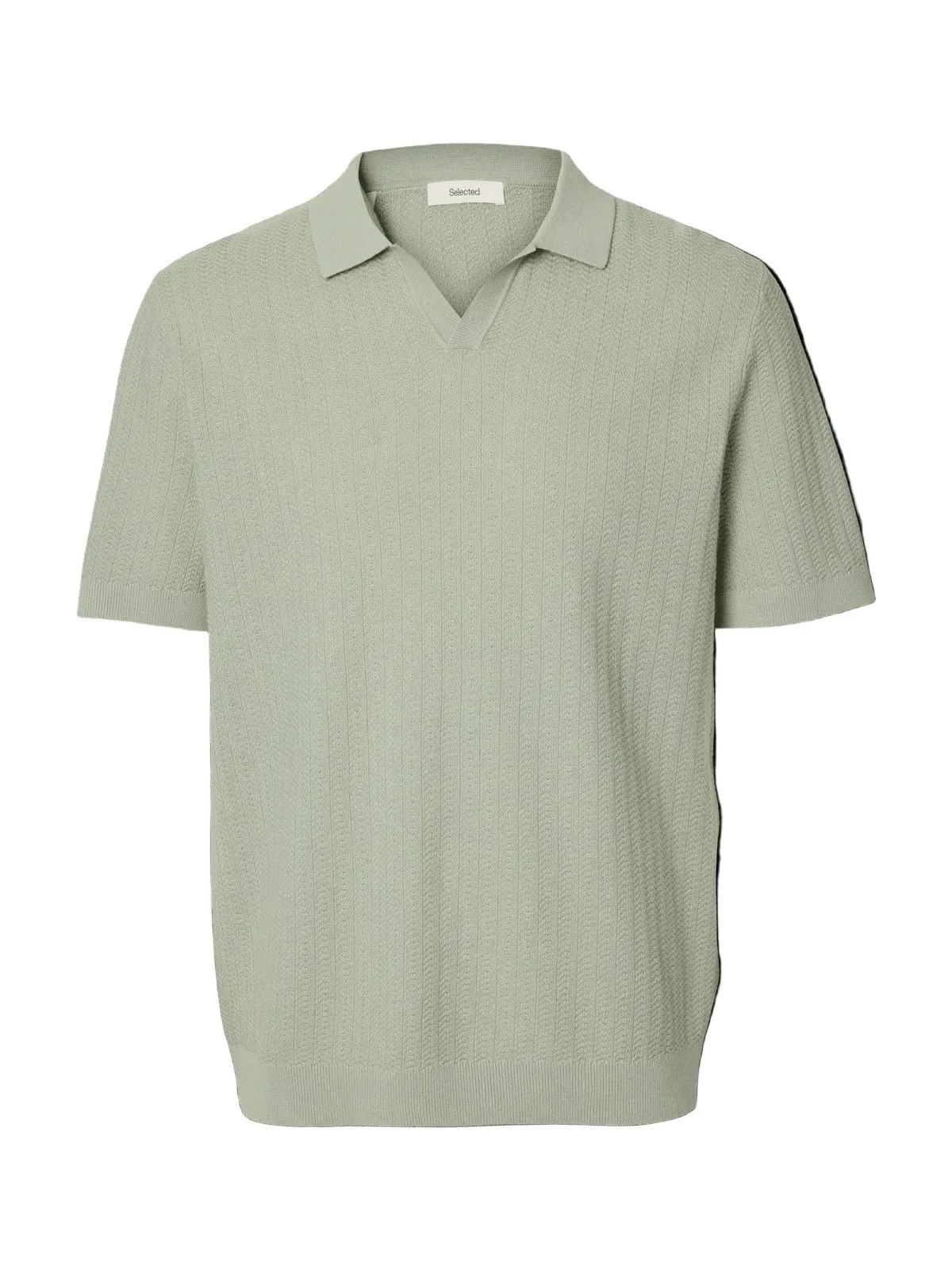 Mattis lin blend polo t-skjorte - aqua gray sold by Brando