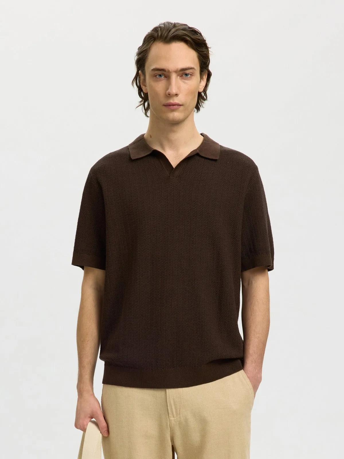Mattis lin blend polo t-skjorte - delicioso sold by Brando product image thumbnail 2