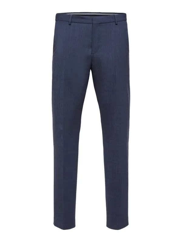 Slim elon dressbukse - dark blue made by Selected