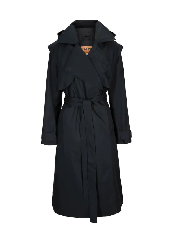 Regndråpe trench coat - new black made by brgn