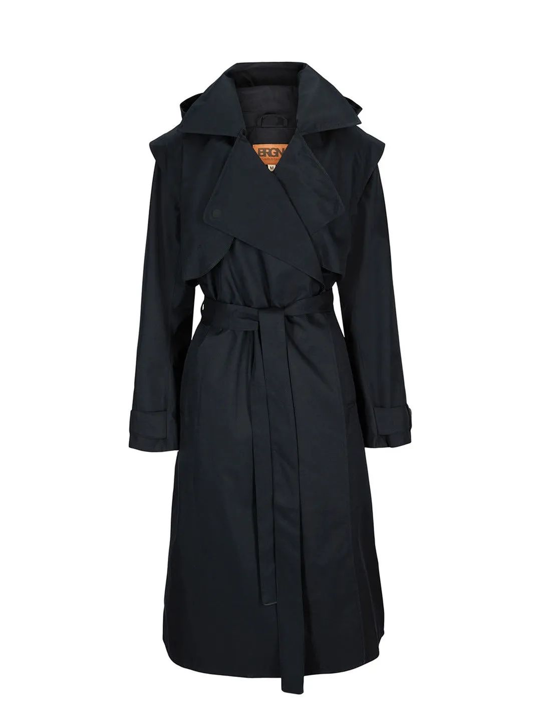 Regndråpe trench coat - new black sold by Brando
