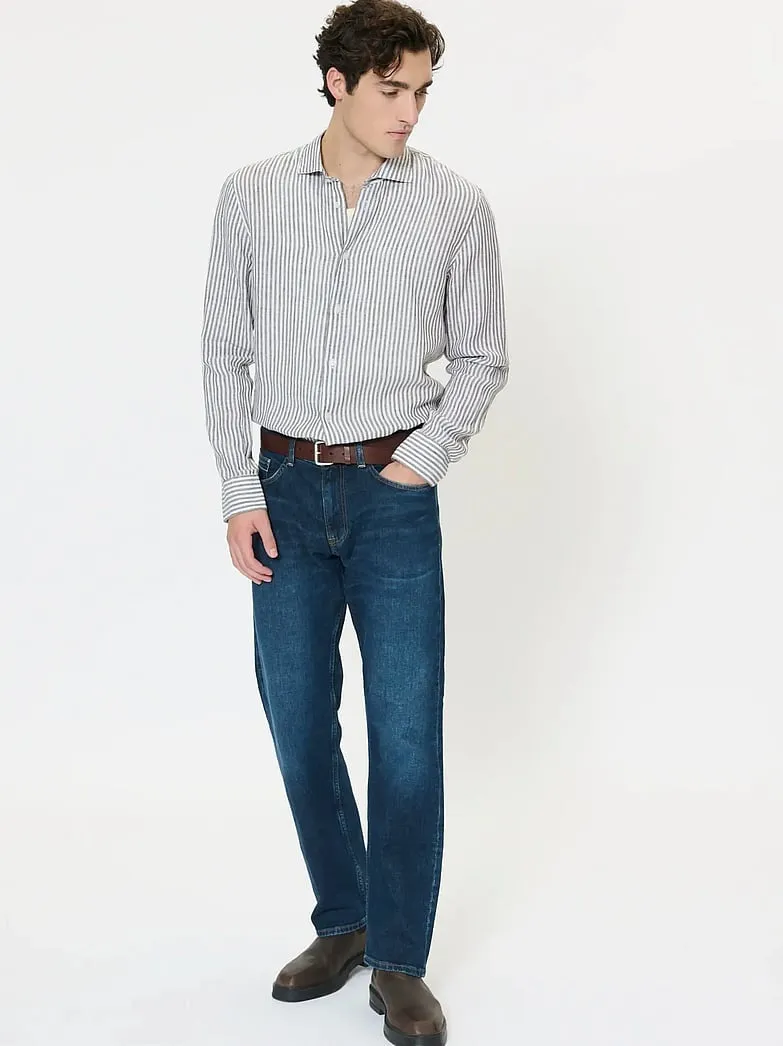 Marc linskjorte - Chocolate Brown sold by Brando product image thumbnail 5