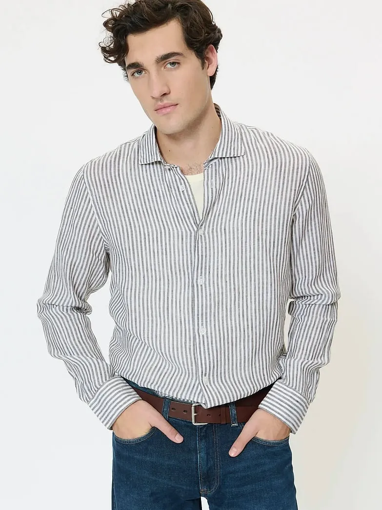 Marc linskjorte - Chocolate Brown sold by Brando product image thumbnail 3