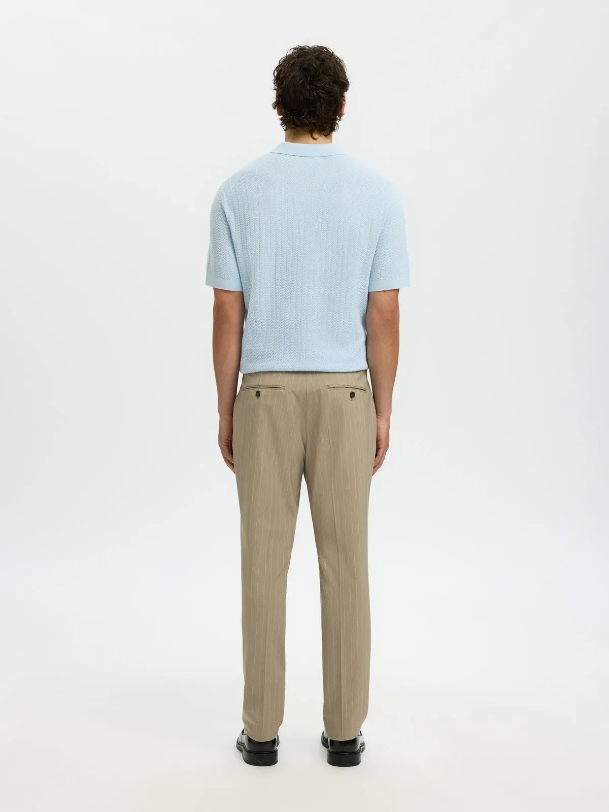 Crane knit structure polo t-skjorte - skyway sold by Brando product image thumbnail 3