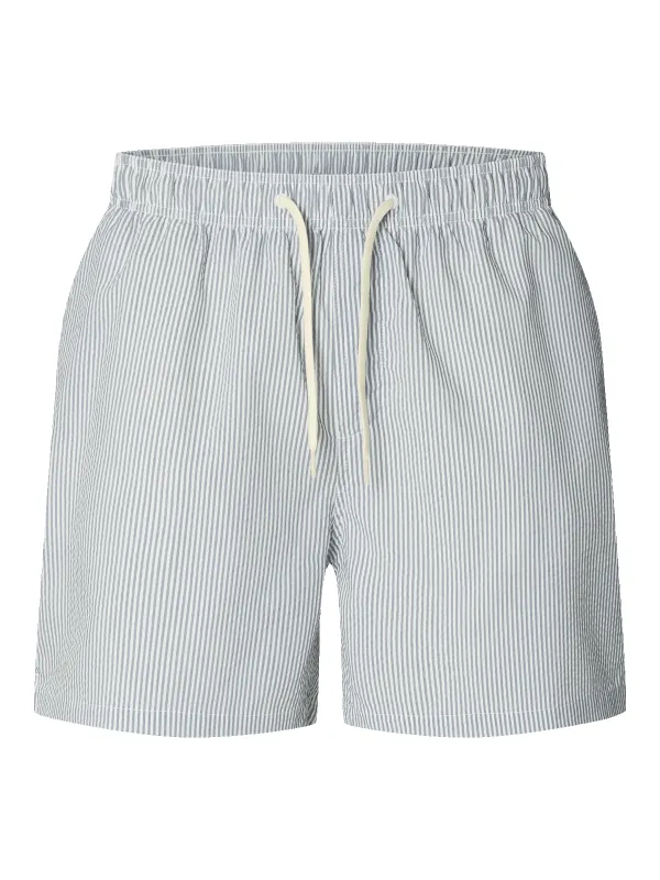 Cooper seersucker badeshorts - blue mirage made by Selected