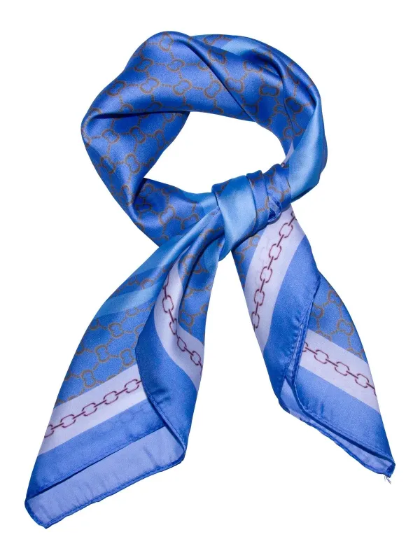 Skjerf småmønstert - lys blå made by Brando