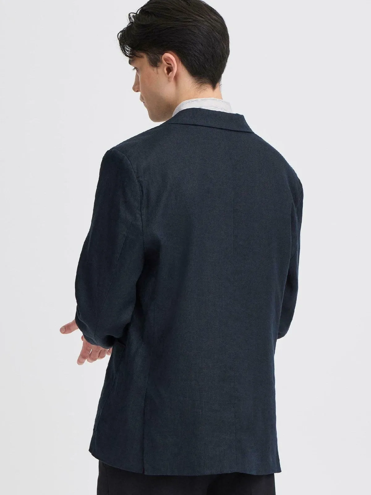 Edlund lin blazer - dark navy sold by Brando product image thumbnail 5