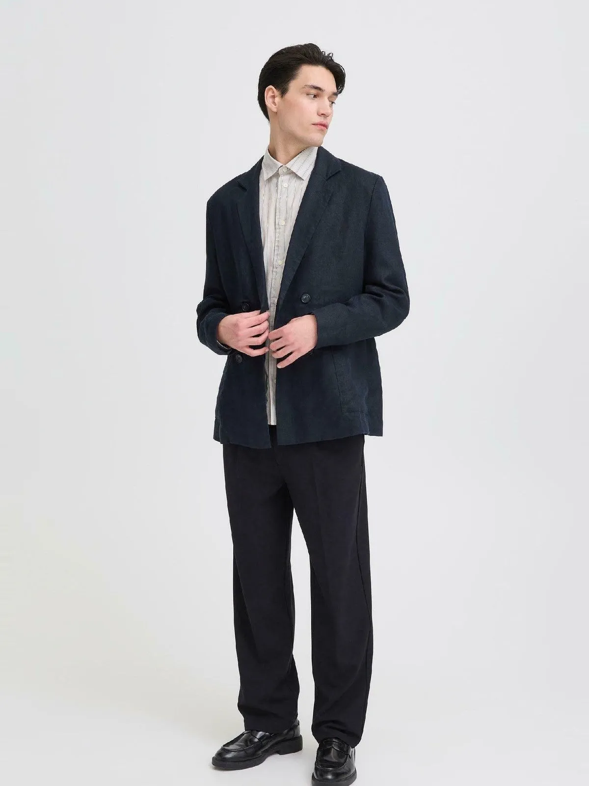 Edlund lin blazer - dark navy sold by Brando product image thumbnail 3