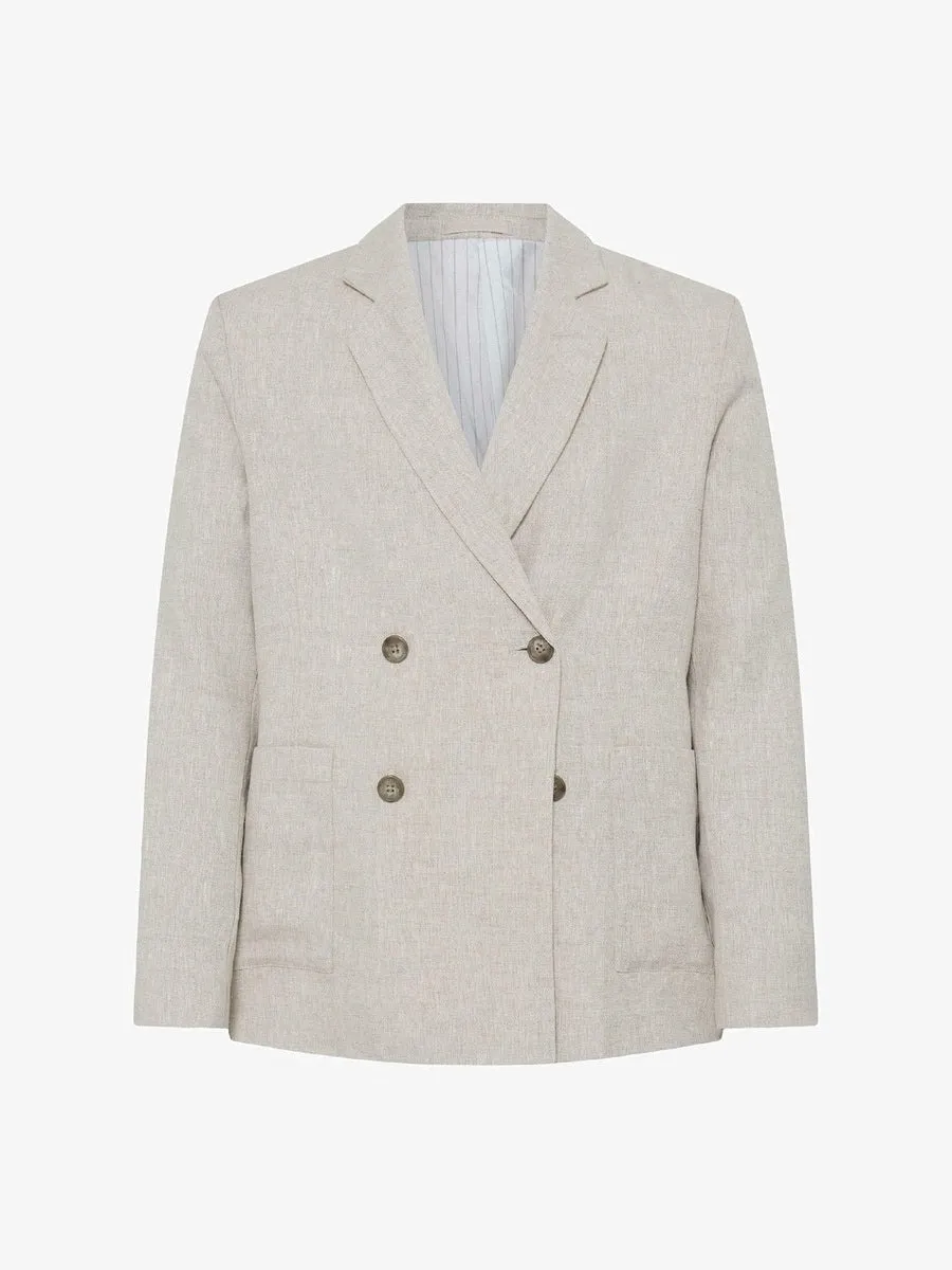 Edlund lin blazer - plaza taupe melange sold by Brando product image thumbnail 2