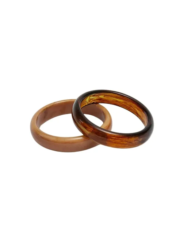 Bangle 2 sett - terracotta/brown made by Brando