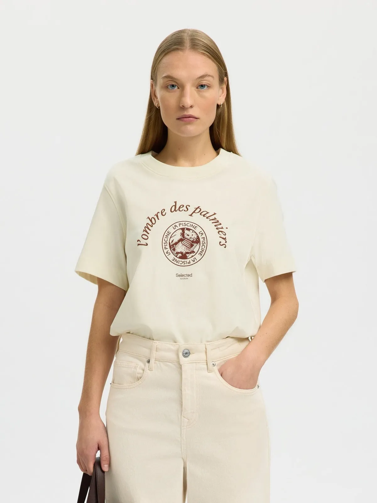 Elisa t-skjorte - egret sold by Brando