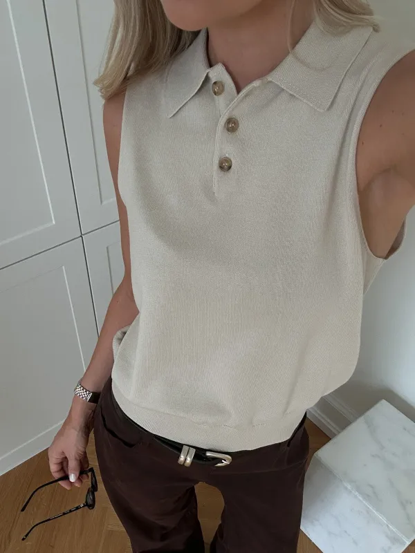 Maxine knit topp - oyster made by Brando