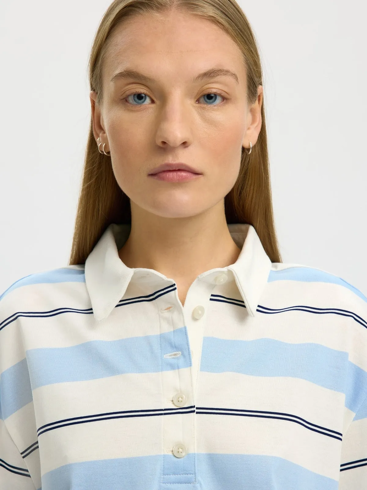 Relaxed mellie polo t-skjorte - egret sold by Brando product image thumbnail 5