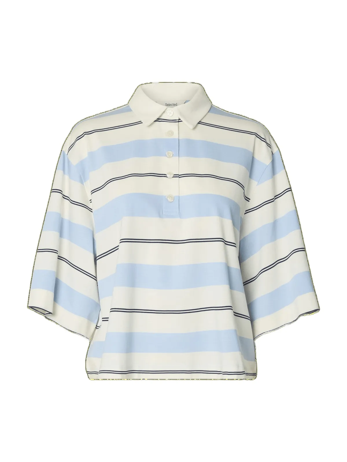 Relaxed mellie polo t-skjorte - egret sold by Brando product image thumbnail 2