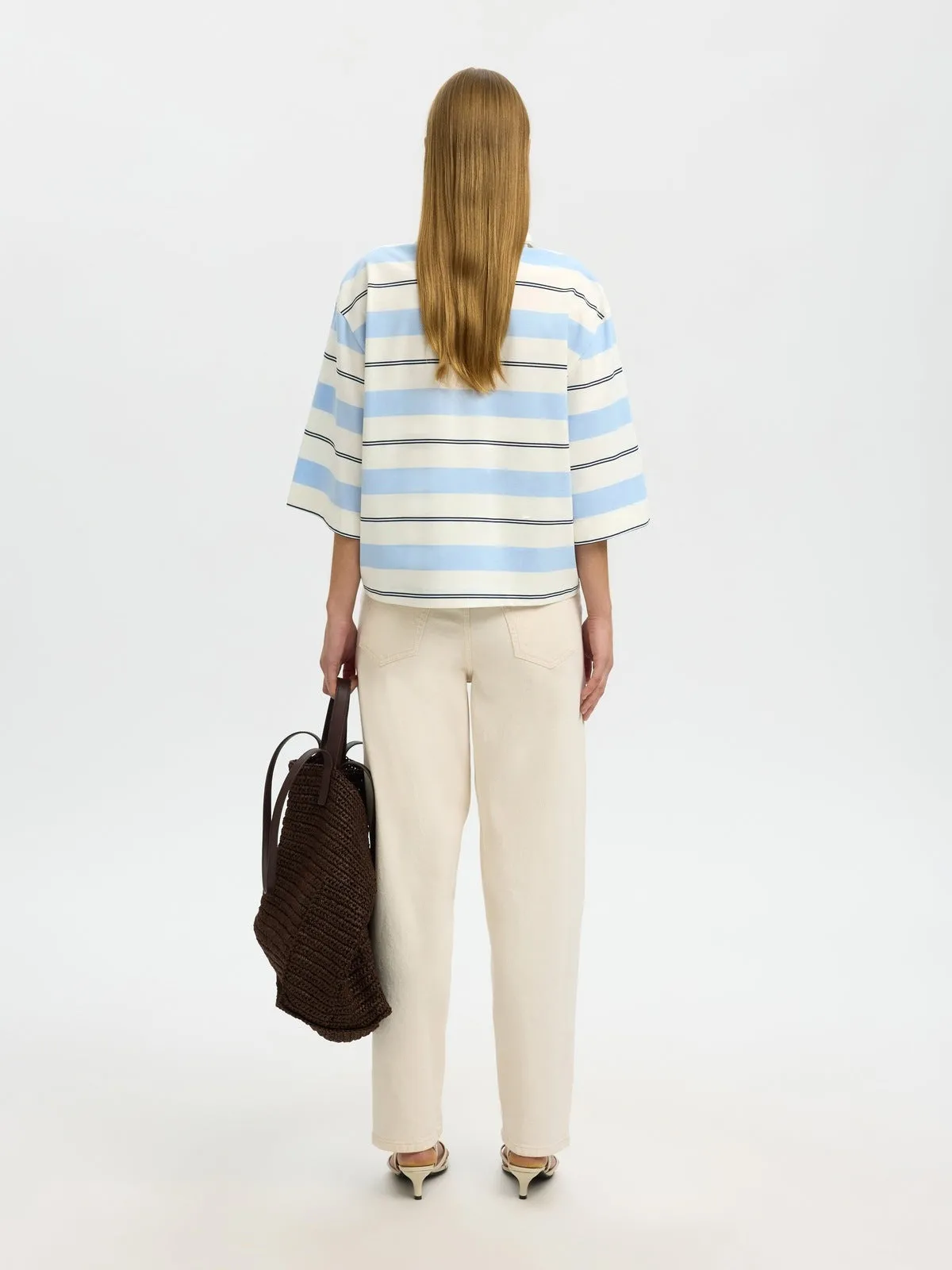 Relaxed mellie polo t-skjorte - egret sold by Brando product image thumbnail 3