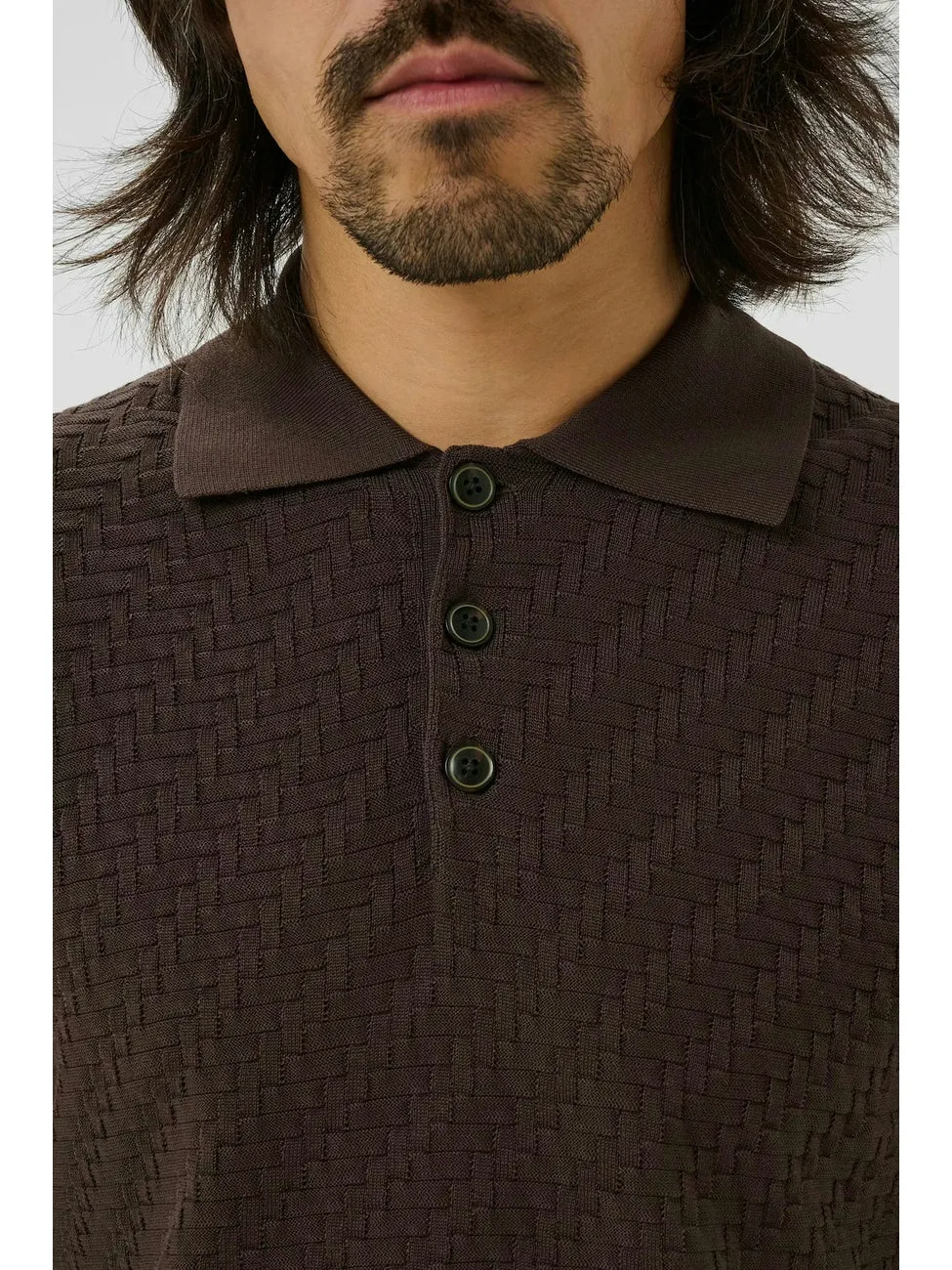 Polo knit heritage - chocolate brown sold by Brando product image thumbnail 4