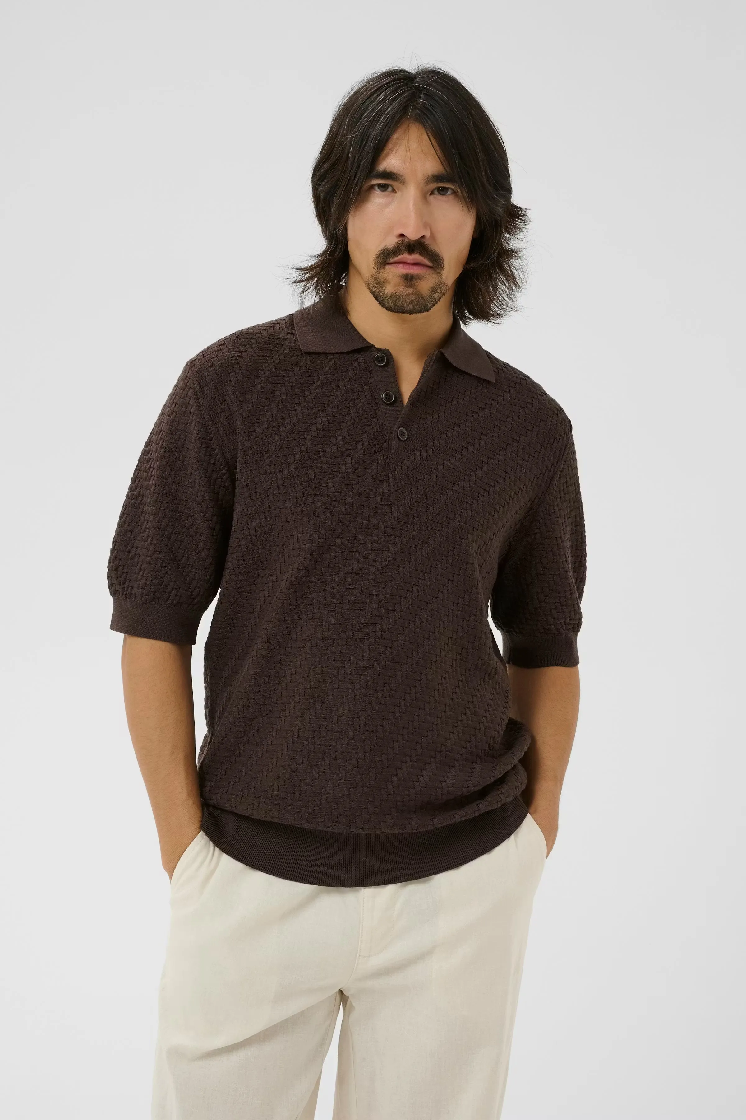 Polo knit heritage - chocolate brown sold by Brando