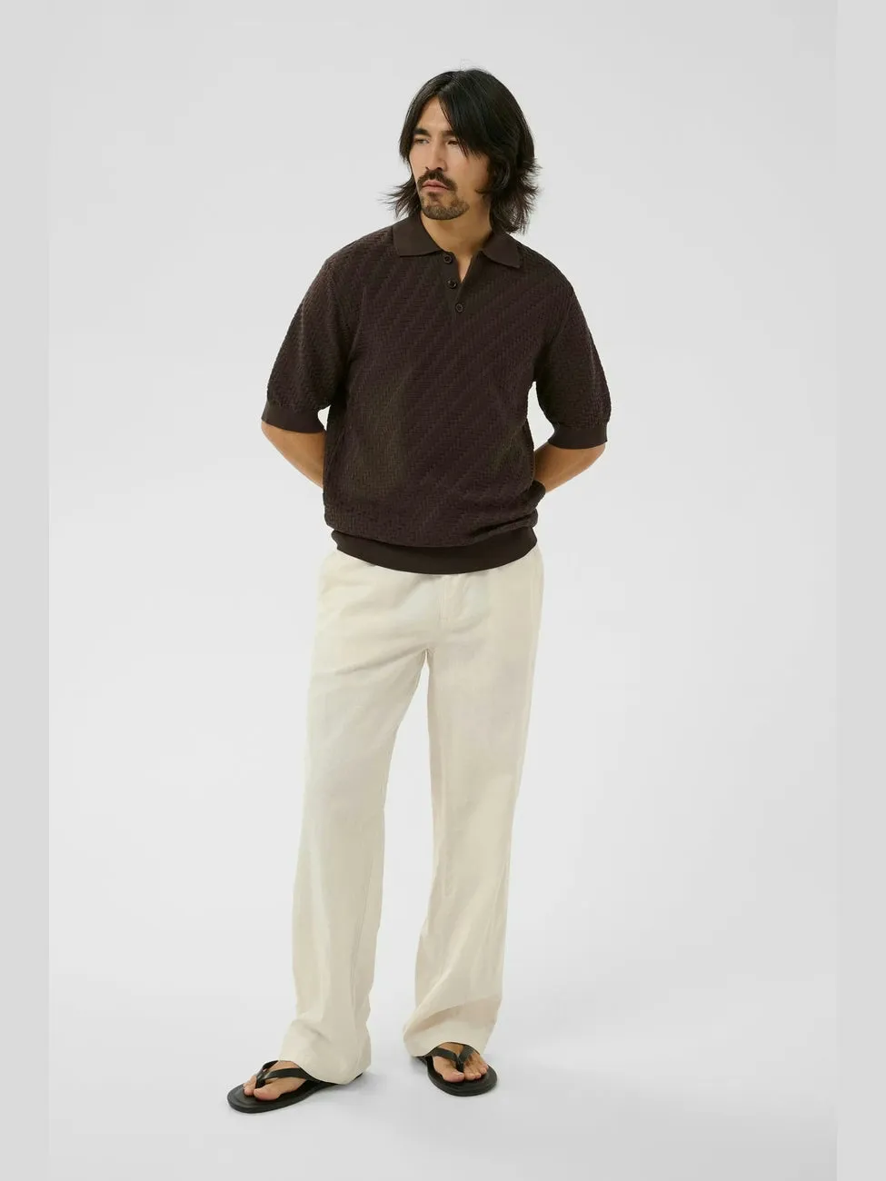 Polo knit heritage - chocolate brown sold by Brando product image thumbnail 3